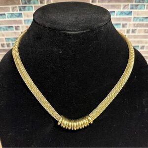 Vintage Anne Klein double strand mesh necklace